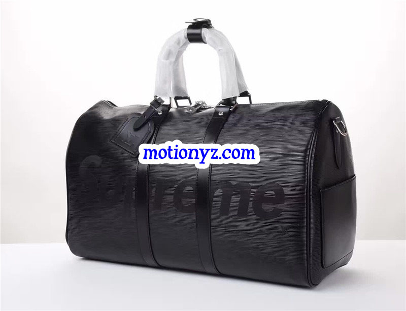 Supreme Black Duffel Travel Bag